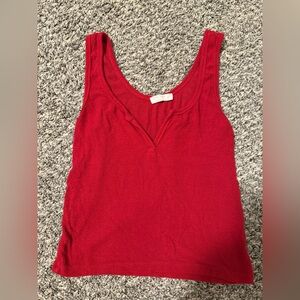 Women's Red Sleeveless Top